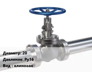 Задвижка нержавеющая 20 Ру16 клиновая